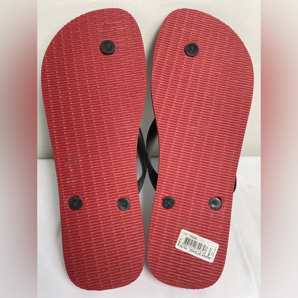 Havaianas Trend Vermelho Apache Red black flip flops Men size 11-12 - Picture 4 of 5